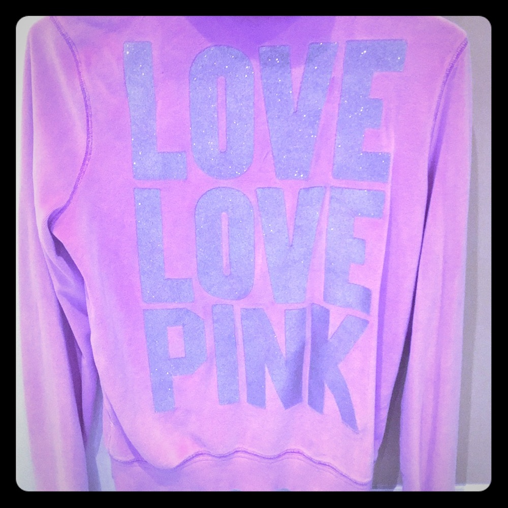 Velour Pink Zipper Down Hoodie